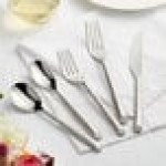 Acopa Iris 18/8 Stainless Steel Extra Heavy Weight Forged Flatware 5-Piece Set - Sample Acopa Iris 18/8 Stainless Steel Extra Heavy Weight Forged Flatware 5-Piece Set - Sample