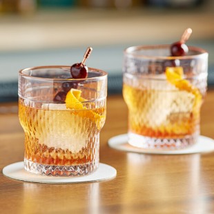 Acopa Rivulet 9.5 oz. Stackable Rocks / Old Fashioned Glass - Sample