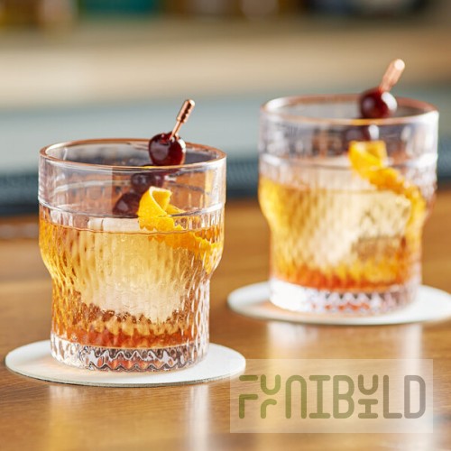 Acopa Rivulet 9.5 oz. Stackable Rocks / Old Fashioned Glass - Sample