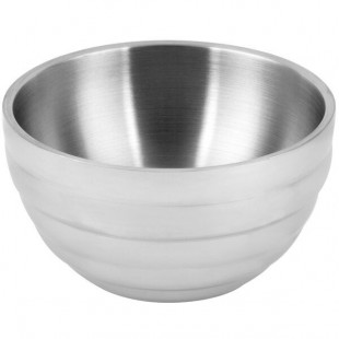 Vollrath 46587 24 oz. Stainless Steel Double Wall Round Beehive Serving Bowl Vollrath 46587 24 oz. Stainless Steel Double Wall Round Beehive Serving Bowl