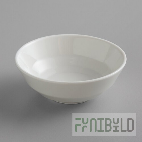 Schonwald 9125708 Allure 2.25 oz. Bone White Porcelain Dip Dish - 12/Case