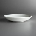 Schonwald 9125708 Allure 2.25 oz. Bone White Porcelain Dip Dish - 12/Case