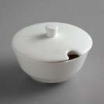 Schonwald 9125708 Allure 2.25 oz. Bone White Porcelain Dip Dish - 12/Case