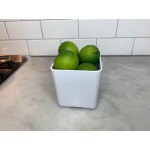 American Metalcraft MSJ3 10 oz. White Square Melamine Jar