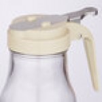 TableCraft 406A 6 oz. Glass Teardrop Syrup Dispenser with ABS Top - 12/Pack