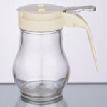 TableCraft 406A 6 oz. Glass Teardrop Syrup Dispenser with ABS Top - 12/Pack