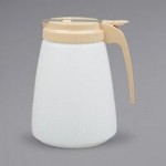 TableCraft 406A 6 oz. Glass Teardrop Syrup Dispenser with ABS Top - 12/Pack