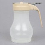 TableCraft 406A 6 oz. Glass Teardrop Syrup Dispenser with ABS Top - 12/Pack