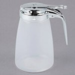 TableCraft 406A 6 oz. Glass Teardrop Syrup Dispenser with ABS Top - 12/Pack