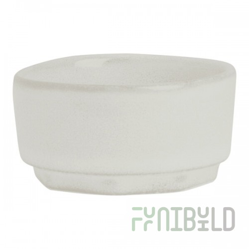 The Potter's Collection by Robert Gordon from Steelite International 1.75 oz. Round Shell Porcelain Stack Ramekin - 36/Case