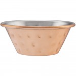 Choice 1.5 oz. Hammered Copper-Plated Stainless Steel Round Sauce Cup - 12/Pack Choice 1.5 oz. Hammered Copper-Plated Stainless Steel Round Sauce Cup - 12/Pack