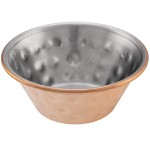 Choice 1.5 oz. Hammered Copper-Plated Stainless Steel Round Sauce Cup - 12/Pack Choice 1.5 oz. Hammered Copper-Plated Stainless Steel Round Sauce Cup - 12/Pack