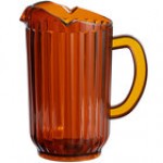 Choice 72 oz. Clear SAN Plastic Beverage Pitcher with 3 Spouts Choice 72 oz. Clear SAN Plastic Beverage Pitcher with 3 Spouts