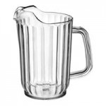 Choice 72 oz. Clear SAN Plastic Beverage Pitcher with 3 Spouts Choice 72 oz. Clear SAN Plastic Beverage Pitcher with 3 Spouts