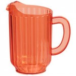 Choice 72 oz. Clear SAN Plastic Beverage Pitcher with 3 Spouts Choice 72 oz. Clear SAN Plastic Beverage Pitcher with 3 Spouts