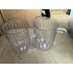 Choice 72 oz. Clear SAN Plastic Beverage Pitcher with 3 Spouts Choice 72 oz. Clear SAN Plastic Beverage Pitcher with 3 Spouts