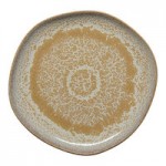 Ariane Mohenjo Daro 67.63 oz. Gold and Brown Organic Round Porcelain Bowl - 2/Case