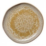 Ariane Mohenjo Daro 67.63 oz. Gold and Brown Organic Round Porcelain Bowl - 2/Case