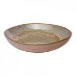 Ariane Mohenjo Daro 67.63 oz. Gold and Brown Organic Round Porcelain Bowl - 2/Case