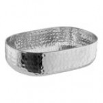 American Metalcraft ABHS69 48 oz. Silver Hammered Aluminum Oval Serving Bowl American Metalcraft ABHS69 48 oz. Silver Hammered Aluminum Oval Serving Bowl