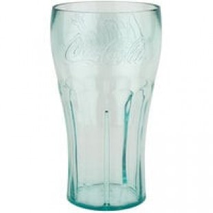 GET 1126-JC Bell 26 oz. Jade Coca-Cola® SAN Plastic Soda Glass - 72/Case
