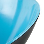 G.E.T. B-788-BL/BK Brasilia 16 oz. Blue and Black Slanted Melamine Catering Bowl G.E.T. B-788-BL/BK Brasilia 16 oz. Blue and Black Slanted Melamine Catering Bowl
