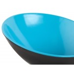 G.E.T. B-788-BL/BK Brasilia 16 oz. Blue and Black Slanted Melamine Catering Bowl G.E.T. B-788-BL/BK Brasilia 16 oz. Blue and Black Slanted Melamine Catering Bowl