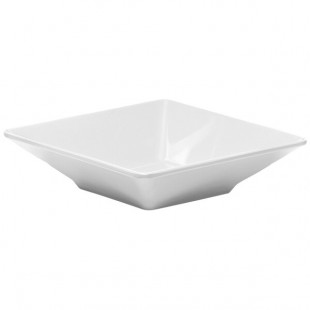 Elite Global Solutions DB834SQ Squared White 1.6 Qt. Square Melamine Bowl - 6/Case