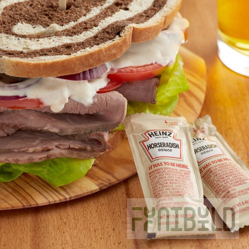 Heinz 12 Gram Horseradish Sauce Portion Packets - 200/Case