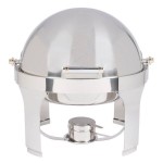 Vollrath 46070 6 Qt. New York, New York Roll Top Round Chafer with Brass Trim Vollrath 46070 6 Qt. New York, New York Roll Top Round Chafer with Brass Trim