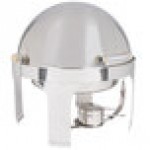 Vollrath 46070 6 Qt. New York, New York Roll Top Round Chafer with Brass Trim Vollrath 46070 6 Qt. New York, New York Roll Top Round Chafer with Brass Trim