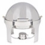 Vollrath 46070 6 Qt. New York, New York Roll Top Round Chafer with Brass Trim Vollrath 46070 6 Qt. New York, New York Roll Top Round Chafer with Brass Trim