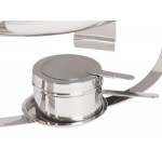 Vollrath 46070 6 Qt. New York, New York Roll Top Round Chafer with Brass Trim Vollrath 46070 6 Qt. New York, New York Roll Top Round Chafer with Brass Trim