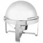 Vollrath 46070 6 Qt. New York, New York Roll Top Round Chafer with Brass Trim Vollrath 46070 6 Qt. New York, New York Roll Top Round Chafer with Brass Trim