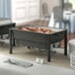 Acopa 8 Qt. Wrought Iron Pillar Electric Chafer with Stainless Steel Cover and Handle