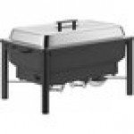 Acopa 8 Qt. Wrought Iron Pillar Electric Chafer with Stainless Steel Cover and Handle