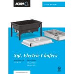 Acopa 8 Qt. Wrought Iron Pillar Electric Chafer with Stainless Steel Cover and Handle