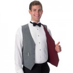 Henry Segal Men's Customizable Black / Red Reversible Server Vest - 2XS Henry Segal Men's Customizable Black / Red Reversible Server Vest - 2XS