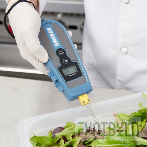 Cooper-Atkins 94020-K EconoTemp Single-Handed Thermocouple Thermometer with Direct Connect DuraNeedle Probe and Wall Mount, -40 to 500 Degrees Fahrenheit