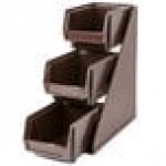 Vollrath 4842-01 Traex® Brown Self-Serve Condiment Bin Stand Set with 3-Tier Stand and 8