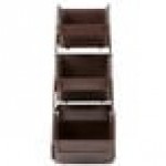 Vollrath 4842-01 Traex® Brown Self-Serve Condiment Bin Stand Set with 3-Tier Stand and 8