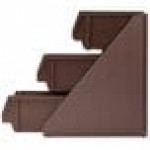 Vollrath 4842-01 Traex® Brown Self-Serve Condiment Bin Stand Set with 3-Tier Stand and 8