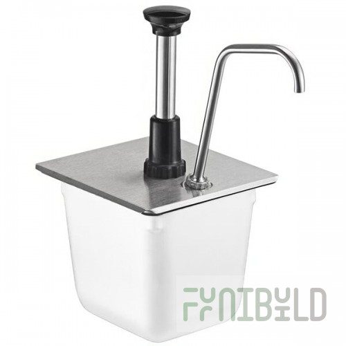 Server 83400 Stainless Steel 1 oz. Pump with Lid for 1/6 Size 6