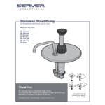 Server 83400 Stainless Steel 1 oz. Pump with Lid for 1/6 Size 6 Server 83400 Stainless Steel 1 oz. Pump with Lid for 1/6 Size 6