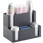 Cal-Mil Classic Black 2-Tier Countertop Straw Organizer 23422-13