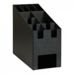 Cal-Mil Classic Black 2-Tier Countertop Straw Organizer 23422-13