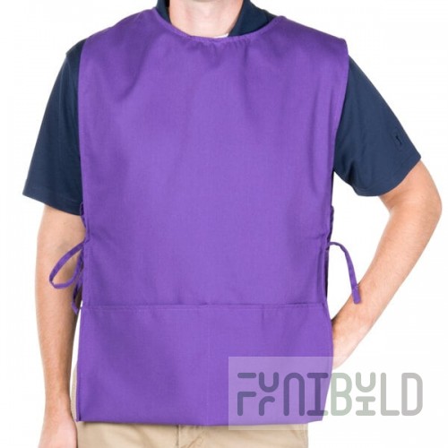 Intedge Purple Adjustable Poly-Cotton Cobbler Apron with 2 Pockets - 29