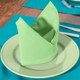 Intedge Seafoam Green 100% Polyester Cloth Napkins, 18