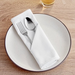 Intedge White 65/35 Polycotton Blend Cloth Napkins, 20 Intedge White 65/35 Polycotton Blend Cloth Napkins, 20