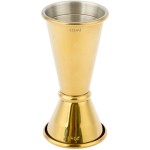Barfly® M37001GD 20 mL & 40 mL (0.68 oz. & 1.35 oz.) Gold-Plated Japanese Style Jigger Barfly® M37001GD 20 mL & 40 mL (0.68 oz. & 1.35 oz.) Gold-Plated Japanese Style Jigger